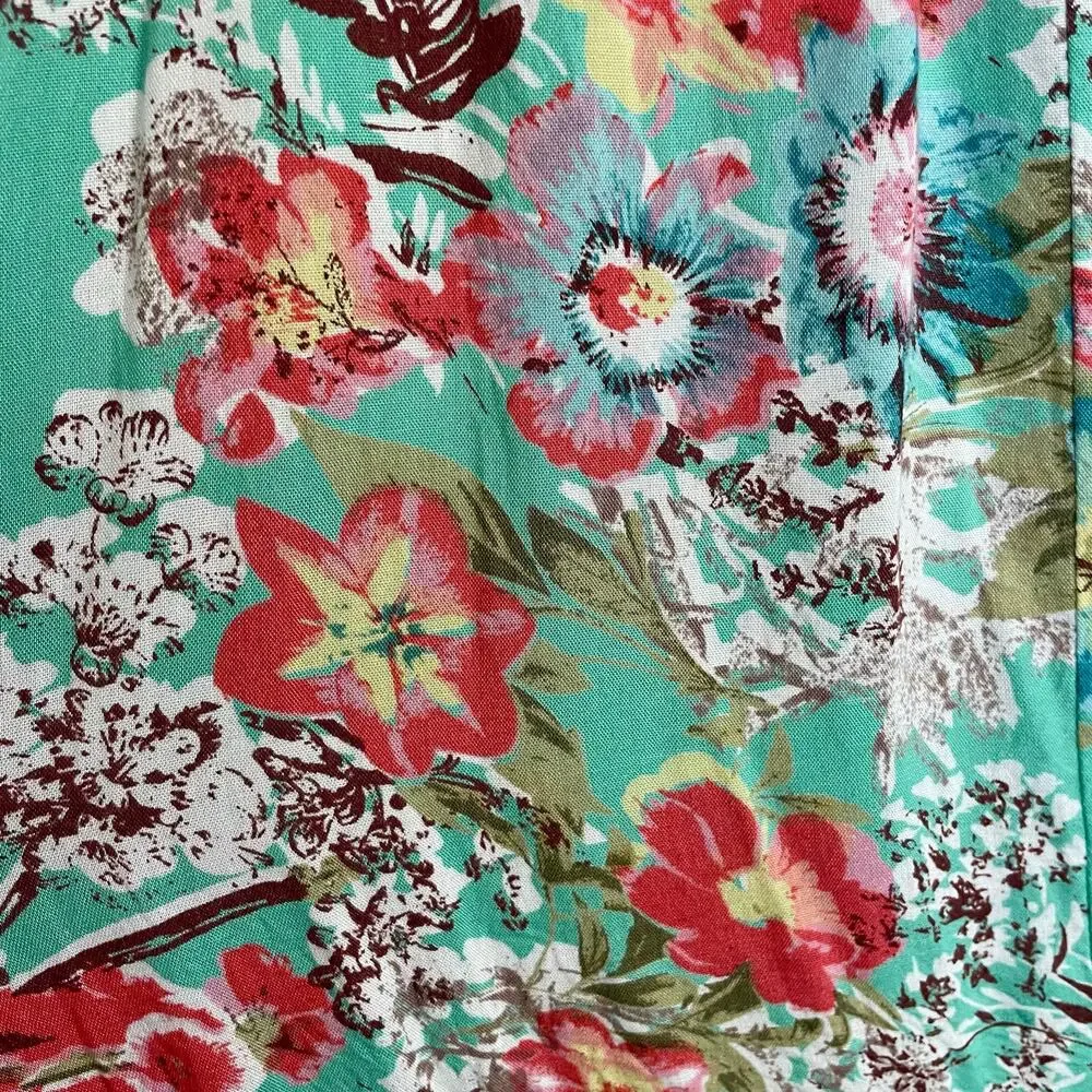 World Market Floral Boho Peasant Top SM/MED Gypsy Garden Girl Cottage Prairie - Picture 8 of 10